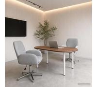 vidaXL Chaises de bureau pivotantes 4 pc Moderne Hauteur réglable Gris foncé