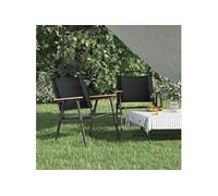 Chaises de camping 2 pcs Noir 54x55x78 cm Tissu Oxford chaise de plage vidaXL