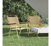 Chaises de camping lot de 2 Beige 54x55x78 cm Tissu Oxford Beige G