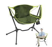 Chaises de camping à bascule pour adultes, chaise à bascule pliante,Chaises hamac sac de transport chaise Oxford 600D - Chaise à bascule avec Support dorsal, chaise de Camping pivotante Portable pour