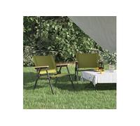 Chaises de camping lot de 2 Vert 54x43x59 cm Tissu Oxford Vert G