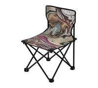 Chaises de camping pliables et fluides au design irrégulier or rose pour adultes, chaise portable ultra légère avec sac de transport, chaise de voyage pour voyage, pêche sur glace