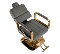 Chaises de Coiffeur pour Salon, Chaise de barbier Polyvalente pour Salon à Domicile, shampooing, Chaise de Salon inclinable pour Coiffeur, Noir et Or,007