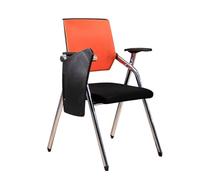 Chaises de conférence pliables et empilables en maille - Siège de bureau ergonomique pour réunions et formations, design confortable, mobilier polyvalent de réception et d'événement, gris clair