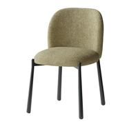 Chaises de Cuisine Chaise Dossier Moderne Minimaliste Chaise Salle à Manger Maison Loisirs Tissu Rembourrage Rond Corsé Petit Déjeuner Tabouret (Green)