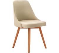 Chaises de cuisine et de salle à manger, tissu, pieds en hêtre, for la maison, le salon, le bureau, la chambre, le balcon, la salle de réunion, la négociation, le maquillage, le nail art(White)