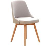 Chaises de cuisine et de salle à manger, tissu, pieds en hêtre, for la maison, le salon, le bureau, la chambre, le balcon, la salle de réunion, la négociation, le maquillage, le nail art(Light Gray)