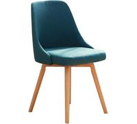 Chaises de cuisine et de salle à manger, tissu, pieds en hêtre, for la maison, le salon, le bureau, la chambre, le balcon, la salle de réunion, la négociation, le maquillage, le nail art(Dark Blue)