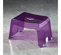 Chaises de douche, tabouret en acrylique transparent, petite chaise épaisse sans dossier for salle de bain, change de chaussures imperméable et antidérapant(Clear Purple,33x22x20cm(13x9x8inch))