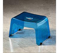 Chaises de douche, tabouret en acrylique transparent, petite chaise épaisse sans dossier for salle de bain, change de chaussures imperméable et antidérapant(Clear Blue,33x22x20cm(13x9x8inch))