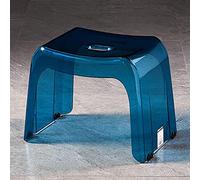 Chaises de douche, tabouret en acrylique transparent, petite chaise épaisse sans dossier for salle de bain, change de chaussures imperméable et antidérapant(Clear Blue,37x24x28cm(15x9x11inch))