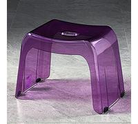 Chaises de douche, tabouret en acrylique transparent, petite chaise épaisse sans dossier for salle de bain, change de chaussures imperméable et antidérapant(Clear Purple,37x24x28cm(15x9x11inch))