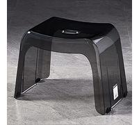 Chaises de douche, tabouret en acrylique transparent, petite chaise épaisse sans dossier for salle de bain, change de chaussures imperméable et antidérapant(Clear Black,37x24x28cm(15x9x11inch))