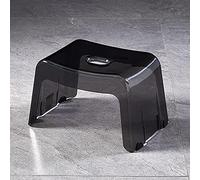 Chaises de douche, tabouret en acrylique transparent, petite chaise épaisse sans dossier for salle de bain, change de chaussures imperméable et antidérapant(Clear Black,33x22x20cm(13x9x8inch))
