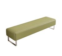 Chaises de hall élégantes en cuir synthétique vert - Sièges de conférence et de réception confortables pour bureau, aéroport, clinique, hôpital, salon de coiffure, design moderne 120 x 40 x 40 cm