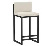 Chaises de hauteur de comptoir, tabourets de bar carrés noirs, tabouret de bar haut et moderne, chaise de salle à manger à dossier haut avec coussin en velours et repose-pieds, tabouret d'îlot de cuis