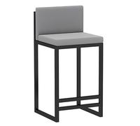 Chaises de hauteur de comptoir, tabourets de bar carrés noirs, tabouret de bar haut et moderne, chaise de salle à manger à dossier haut avec coussin en velours et repose-pieds, tabouret d'îlot de cuis
