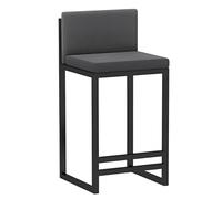 Chaises de hauteur de comptoir, tabourets de bar carrés noirs, tabouret de bar haut et moderne, chaise de salle à manger à dossier haut avec coussin en velours et repose-pieds, tabouret d'îlot de cuis