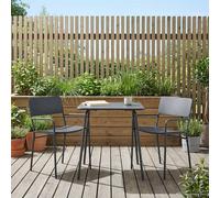 Chaises de jardin 2 pc Anthracite Acier vidaXL