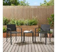 Chaises de jardin 2 pc Noir et anthracite Tissu Textilène fauteuil vidaXL vidaXL
