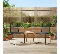 Chaises de jardin 2 pc Noir Rotin vidaXL