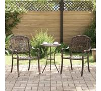 Chaises De Jardin Vidaxl 2 Pcs Aluminium Moulé Bronze