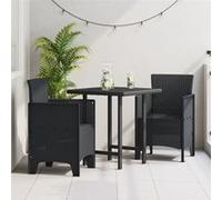 vidaXL Chaises de Jardin 2 pcs Anthracite Poly Rattan