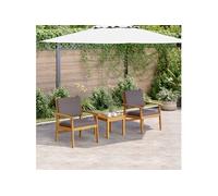 Chaises de jardin 2 pcs avec coussins en bois d acacia massif
