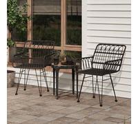 Chaises de jardin 2 pcs et accoudoir 56x64x80 cm Résine tressée vidaXL