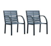 Chaises De Jardin 2 Pcs Gris Bois Gris