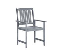 Lot de 8 Chaises de Jardin Sièges Terrasse Bois Massif d'Acacia Gris vidaXL