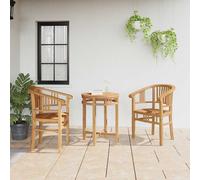 Chaises de jardin 2 pcs Marron Bois de teck solide Siège d'extérieur vidaXL vida
