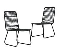Chaises De Jardin 2 Pcs Résine Tressée Noir Vidaxl Vidaxl Noir