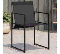 Chaises de jardin 4 pcs noir acier et textilène siège de jardin vidaXL