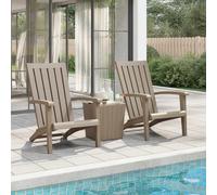 Chaises de jardin Adirondack lot de 2 marron clair PP chaise longue vidaXL