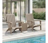 Chaises de jardin Adirondack lot de 2 marron clair PP chaise longue vidaXL