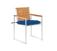 Chaises de jardin avec coussins 2 pcs Acacia solide et acier