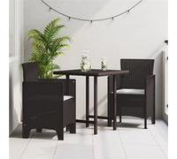 Chaises de jardin avec coussins 2 pcs Marron Poly Rattan Marron