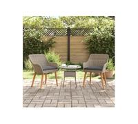 vidaXL Chaises de jardin 2 pcs ergonomiques avec coussins Rotin synthétique Noir