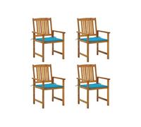 Lot de 8 Chaises de Jardin avec Coussins Siège Bois d'Acacia Solide vidaXL