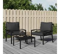 Chaises de Jardin avec Coussins Siège d'Exterieur Terrasse 2 pcs Acier vidaXL