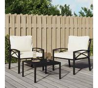 Chaises de Jardin avec Coussins Siège d'Exterieur Terrasse 2 pcs Acier vidaXL
