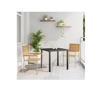 Chaises de jardin empilables avec coussins (2 pcs) - Beige en poly rattan 42006824