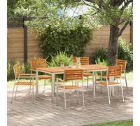 Chaises De Jardin Empilables Vidaxl 6 Pcs 54.5x56x89 Cm En Acacia Massif, Chaises De Jardin Empilables Vidaxl 2 Pcs En Acacia Et Acier, Chaises De Jardin Empilables Vidaxl 4 Pcs En Acacia Et Acier