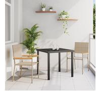 Chaises De Jardin Empilables Vidaxl Avec Coussins - 2 Pcs - Beige En Poly Rattan