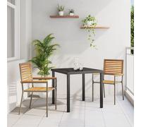 Chaises De Jardin Empilables Vidaxl Avec Coussins, 2 Pcs, Gris, Poly Rattan