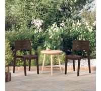 Chaises De Jardin En Polypropylene Moka Lot De 2, Empilables, Gain De Place, Confort Ergonomique, Poids Max 110 Kg