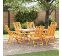 Lot de 2 Chaises de Jardin Inclinables Fauteuils Bois Massif d'Acacia vidaXL