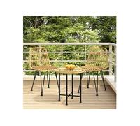 2x Chaises de Jardin Noir 48x62x84 cm Résine Tressée Fauteuils Terrasse vidaXL