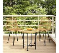 Chaises de jardin lot de 2 48x62x84 cm Résine tressée Marron G
